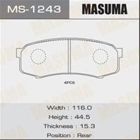 Колодки тормозные дисковые задние MS1243 от фирмы MASUMA