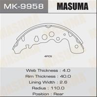 Барабанные тормозные колодки MK9958 от производителя MASUMA