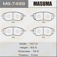 Колодки тормозные дисковые передние MS7499 от производителя MASUMA