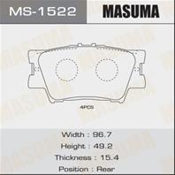 Колодки тормозные дисковые задние MS1522 от компании MASUMA