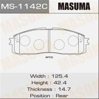 Колодки тормозные дисковые MS1142 от компании MASUMA