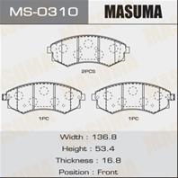 Колодки тормозные дисковые MS0310 от фирмы MASUMA