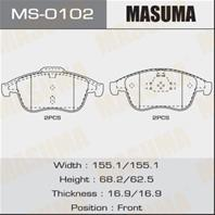 Колодки тормозные дисковые MS0102 от компании MASUMA