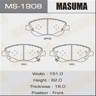 Колодки тормозные дисковые MS1908 от производителя MASUMA