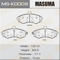 Колодки тормозные дисковые MSK0009 от производителя MASUMA