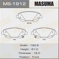 Колодки тормозные дисковые MS1912 от компании MASUMA