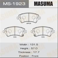 Колодки тормозные дисковые MS1923 от компании MASUMA