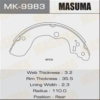 Барабанные тормозные колодки MK9983 от фирмы MASUMA