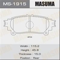 Колодки тормозные дисковые MS1915 от производителя MASUMA