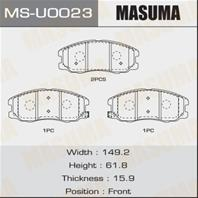 Колодки тормозные дисковые MSU0023 от компании MASUMA