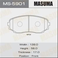 Колодки тормозные дисковые MS5901 от производителя MASUMA