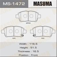 Колодки тормозные дисковые передние MS1472 от производителя MASUMA