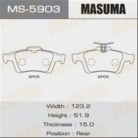 Колодки тормозные дисковые задние MS5903 от компании MASUMA