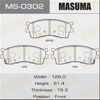 Колодки тормозные дисковые MS0302 от производителя MASUMA