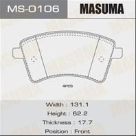 Колодки тормозные дисковые MS0106 от компании MASUMA