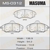 Колодки тормозные дисковые MS0312 от производителя MASUMA