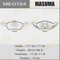 Колодки тормозные дисковые MS0124 от фирмы MASUMA