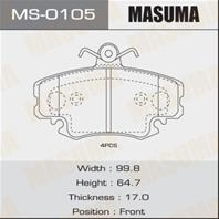 Колодки тормозные дисковые MS0105 от производителя MASUMA