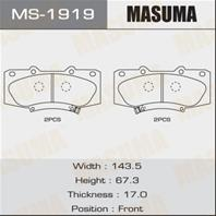 Колодки тормозные дисковые передние MS1919 от компании MASUMA