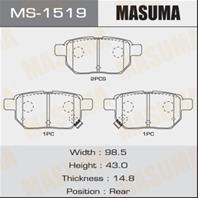 Колодки тормозные дисковые задние MS1519 от компании MASUMA