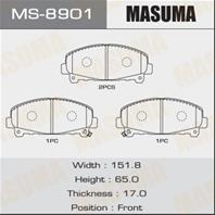 Колодки тормозные дисковые передние антискрип MS8901 от компании MASUMA