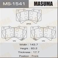 Колодки тормозные дисковые передние антискрип MS1541 от производителя MASUMA