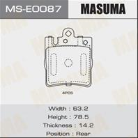 Колодки дисковые MASUMA, P50033 rear (1/16)