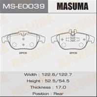 Колодки дисковые MASUMA, P50068 rear (1/6)