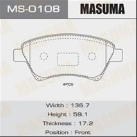 Колодки тормозные дисковые MS0108 от производителя MASUMA