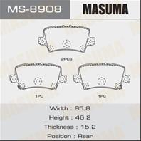 Колодки тормозные дисковые MS8908 от производителя MASUMA