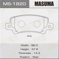 Колодки тормозные дисковые MS1920 от компании MASUMA