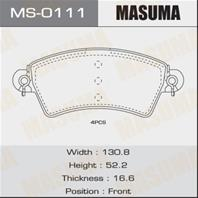 Колодки тормозные дисковые MS0111 от производителя MASUMA