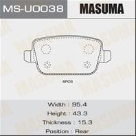 Колодки тормозные дисковые MSU0038 от фирмы MASUMA