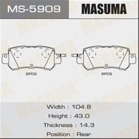 Колодки тормозные дисковые задние MS5909 от производителя MASUMA