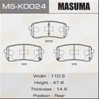 Колодки тормозные дисковые MSK0024 от компании MASUMA