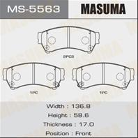 Колодки тормозные дисковые передние MS5563 от компании MASUMA