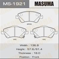 Колодки тормозные дисковые MS1921 от компании MASUMA