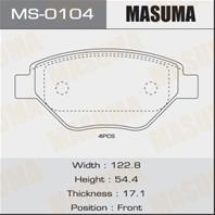 Колодки тормозные дисковые MS0104 от производителя MASUMA