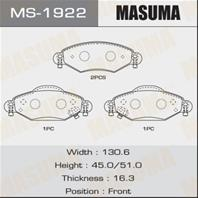 Колодки тормозные дисковые MS1922 от компании MASUMA