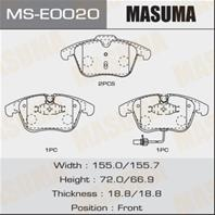 Колодки тормозные дисковые передние антискрип MSE0020 от производителя MASUMA