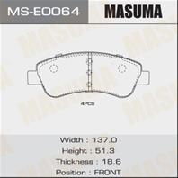 Ms-e0064_колодки дисковые! передние peugeot 206/207/307, citroen c3/c