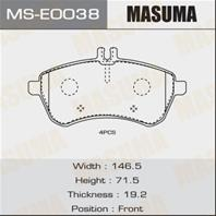 Колодки дисковые MASUMA, P50067 front (1/12)