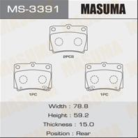 Колодки тормозные дисковые задние MS3391 от производителя MASUMA