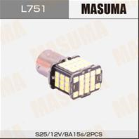Лампа светодиодная одноконтактная masuma l751 12v 21w led ba15s smd 1-2w [уп.2]