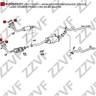 КОЛЬЦО УПЛОТНИТЕЛЬНОЕ TOYOTA LAND CRUISER PRADO (120) (02-09) 44х57х5