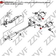 Кольцо уплотнительное nissan teana j32 (08-13) 43х50х4