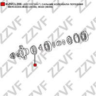 Сальник коленвала передний mercedes w203 (00-06)  w220 (98-05)