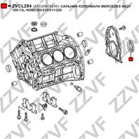 Сальник коленвала mercedes w221 (05-13)  w202/203/210/211/220