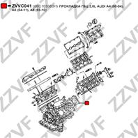 ПРОКЛАДКА ГБЦ 3 0L AUDI A4 (00-04)  A6 (04-11)  A8 (03-10)