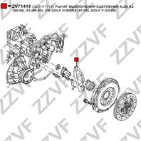 РЫЧАГ ВЫКЛЮЧЕНИЯ СЦЕПЛЕНИЯ AUDI A2 (00-05)  A3 (96-03)  VW GOLF IV/BORA (97-05)  GOLF V (03-09)